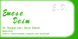 emese deim business card